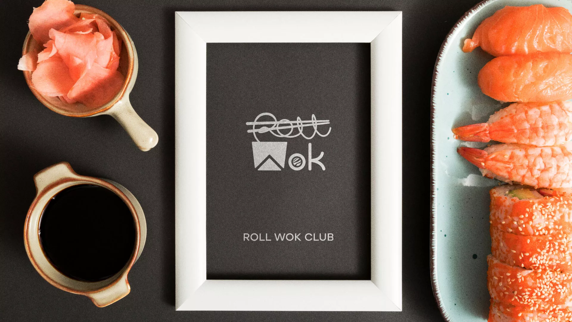 Разработка логотипа суши-бара «Roll Wok Club» в Новодвинске