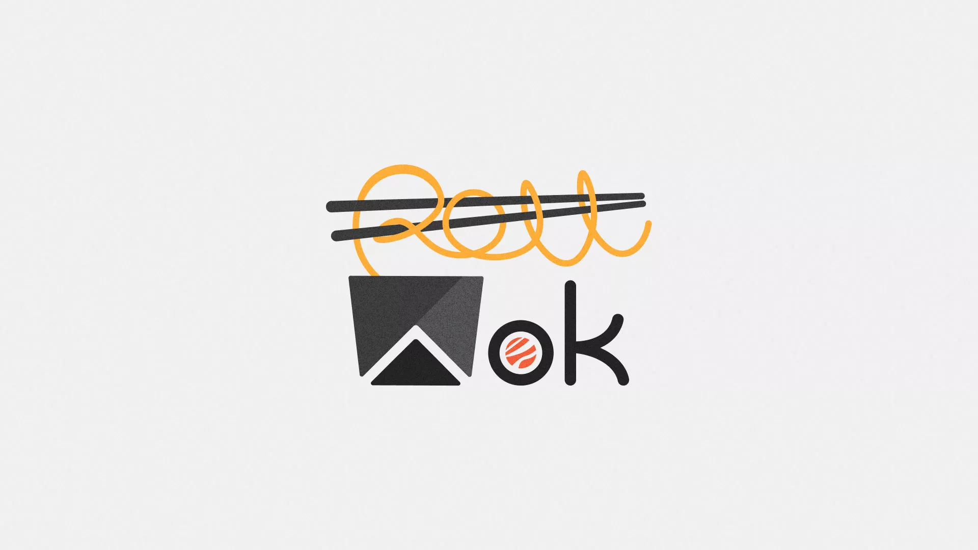Разработка логотипа суши-бара «Roll Wok Club» в Новодвинске